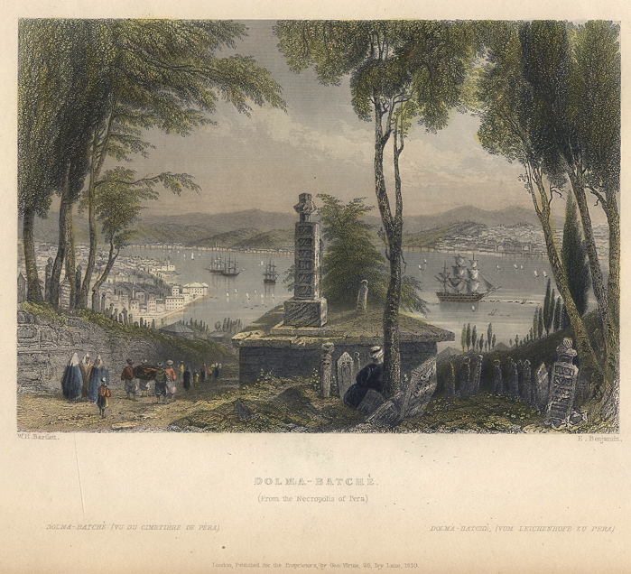 Turkey, Constantinople, Dolma-Batche, 1838