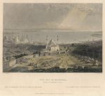 Turkey, Constantinople, Sea of Marmora from the Seraskiers Tower, 1838