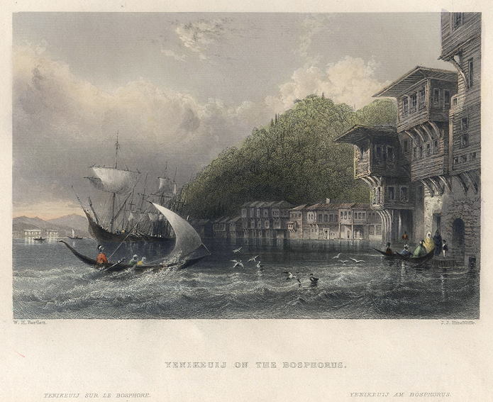 Turkey, Yenikeuij on the Bosphorus, 1838