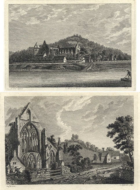 Monmouthshire, Tintern Abbey (two prints), 1786