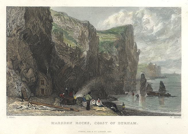 Durham coast, Marsden Rocks, 1832