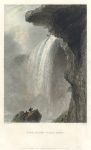 USA, Niagara Falls, view below Table Rock, 1840