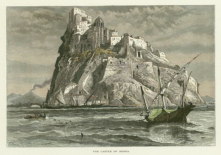 Italy, Castle of Ischia, 1875