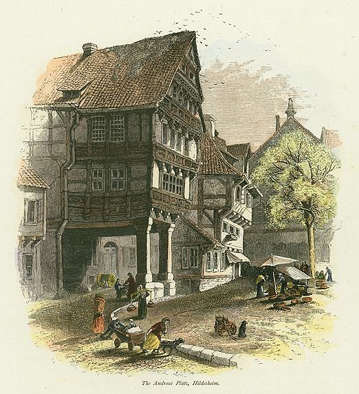 Germany, Hildesheim, the Andreas Platz, 1875