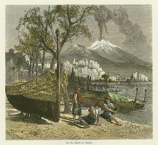 Italy, Naples, the beach, 1875