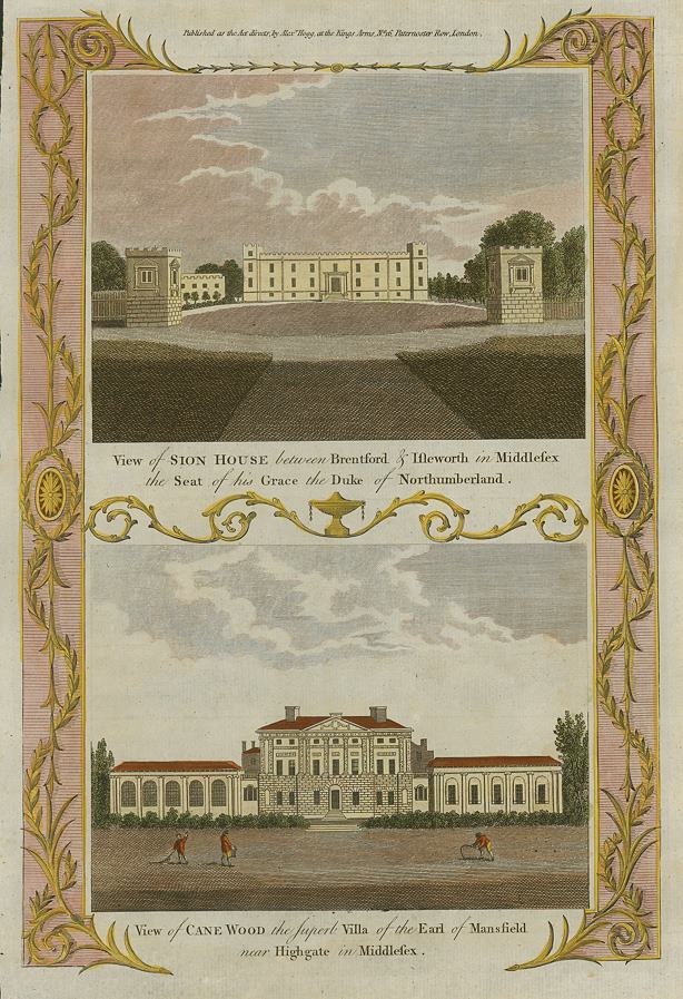 Sion House in Middlesex & Cane Wood near Highgate, 1784