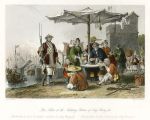 China, Rice Sellers at the Military Station of Tong-Chang-foo, 1843