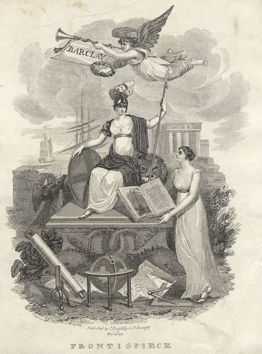 Ornate Frontispiece to 'Barclay's Dictionary', 1812