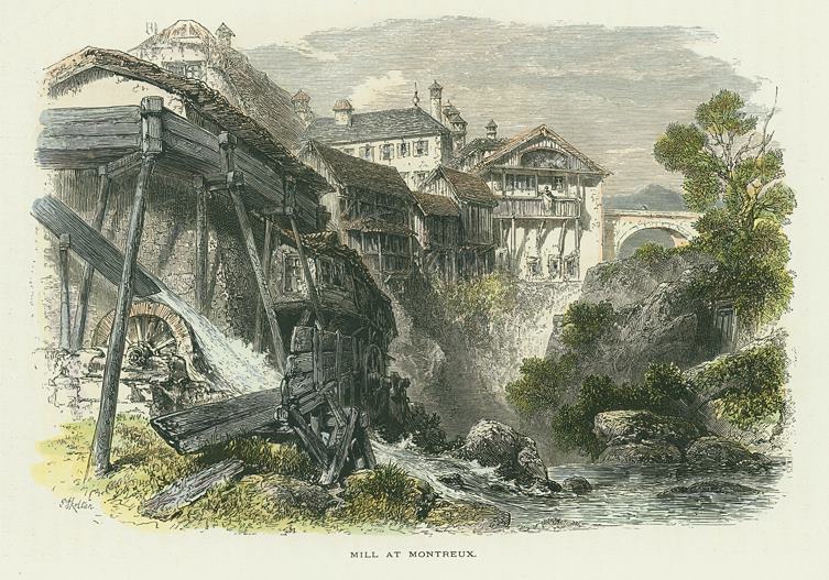 Switzerland, Mill at Montreux, 1875