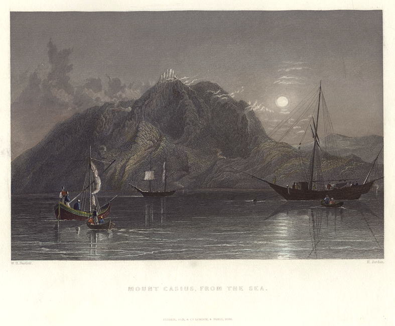 Holy Land, Mount Casius from the Sea, 1838