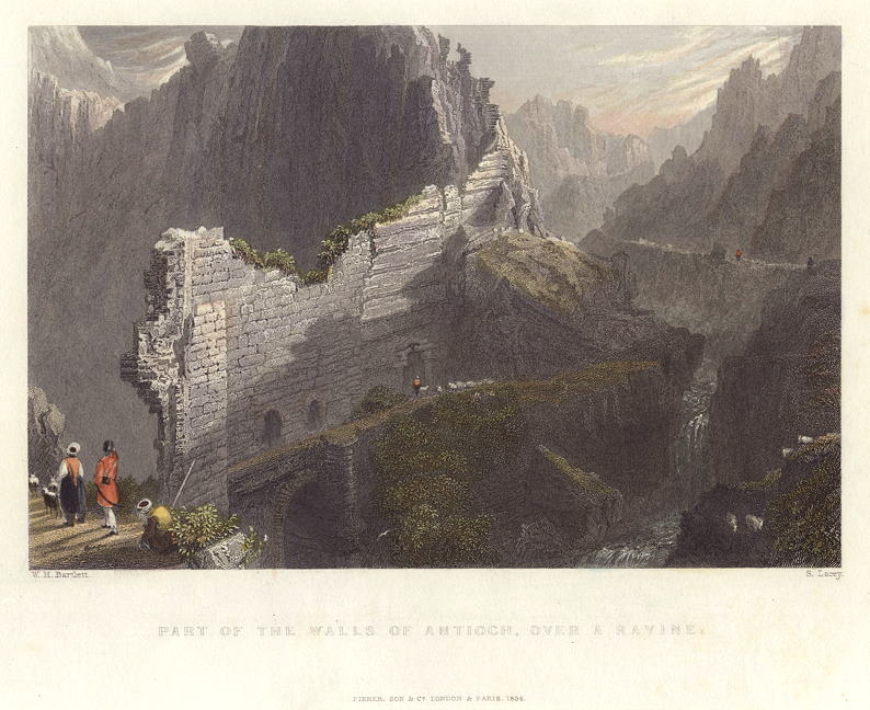 Holy Land (Turkey), Antioch walls, 1838