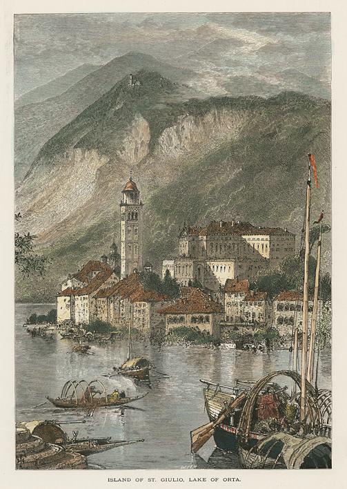 Italy, Lake Orta, Island of St.Giulio, 1891