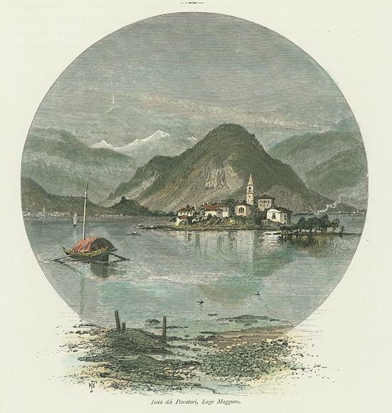 Italy, Lake Maggiore, Isola dei Pescatori, 1891