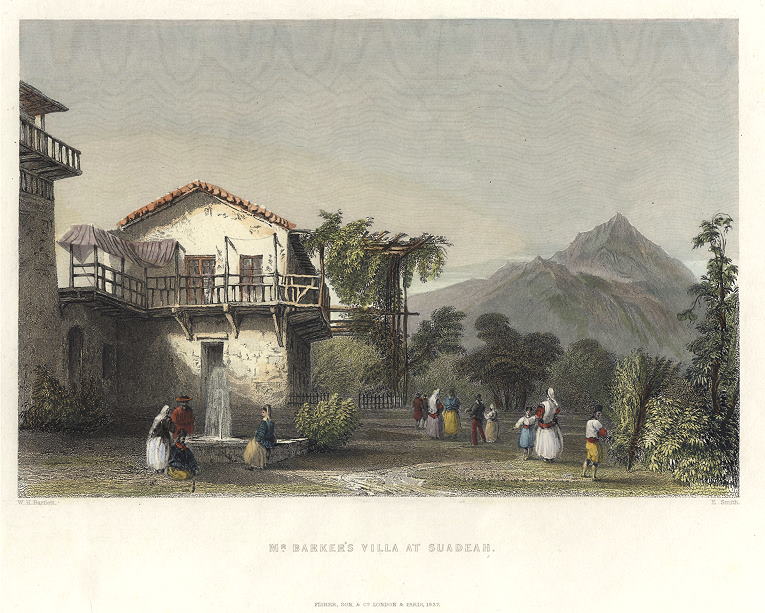 Lebanon, Mr.Barker's Villa at Suadean, 1838