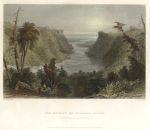 USA, Niagara Falls outlet towards Lake Ontario, 1840