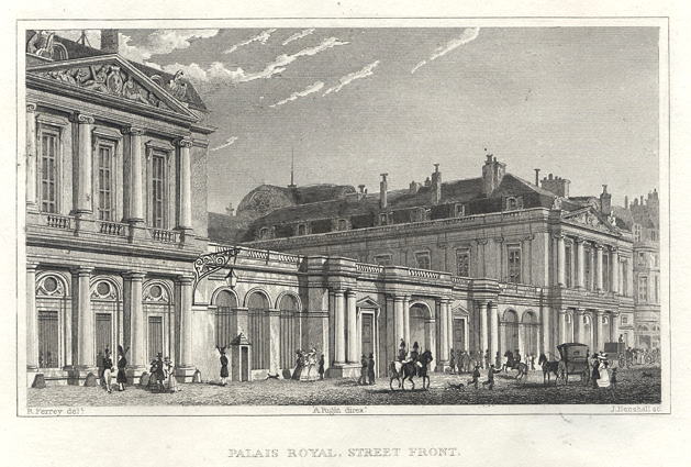 Paris, Palais Royal, Street Front, 1840