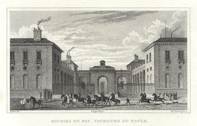 Paris, Ecuries du Roi, Faubourg du Roule, 1840