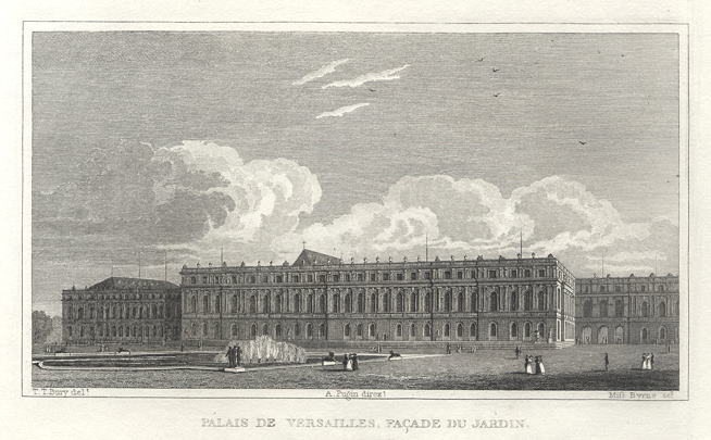 Paris, Palais de Versailles, Facade du Jardin, 1840