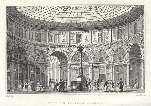 Paris, Rotonde, Passage Colbert, 1840