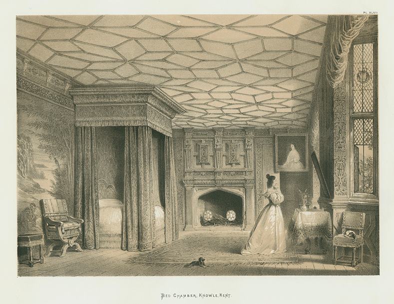 Kent, Knowle, Bedchamber, 1849 / 1872