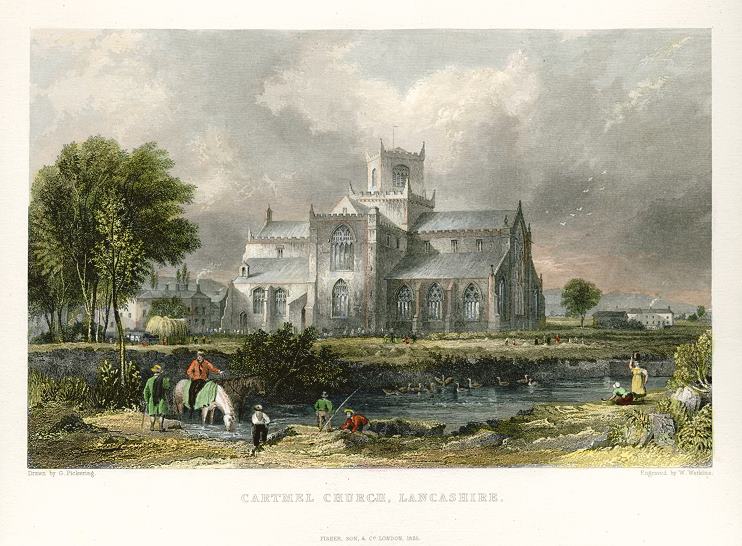 Lancashire, Cartmell Church, 1836