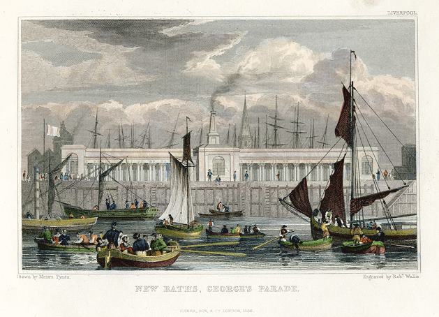 Liverpool, New Baths, George's Parade, 1836