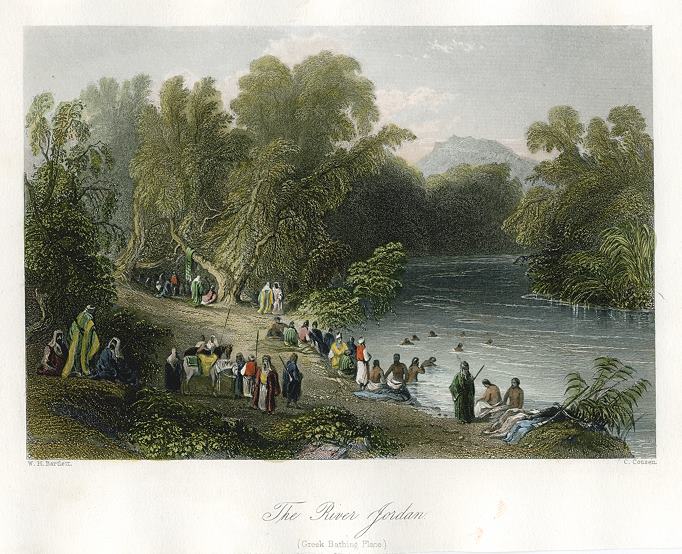 Holy Land, River Jordan and Greek Bathing Place, 1845