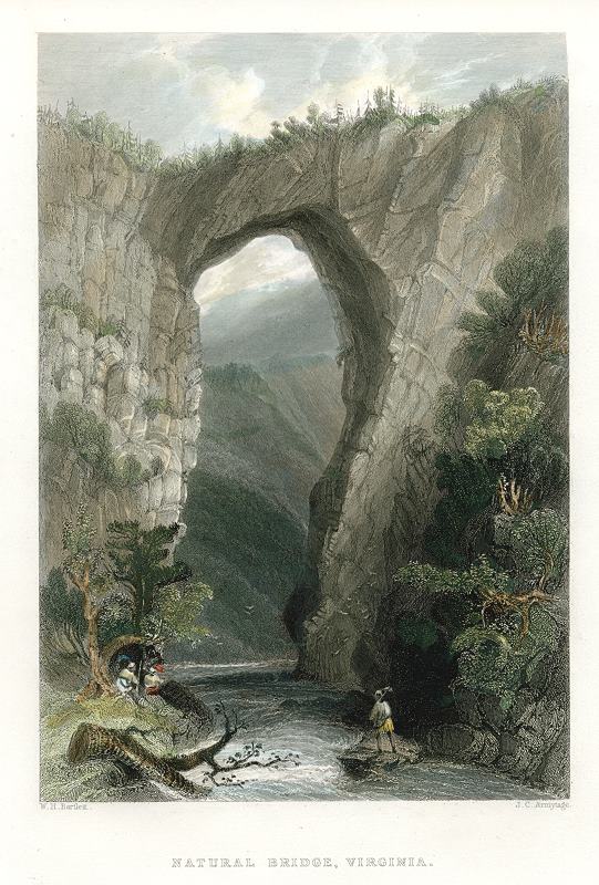 USA, VA, the Natural Bridge, 1840