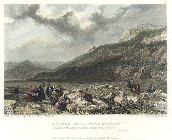 Holy Land, Jacob's Well, near Sechem, 1836