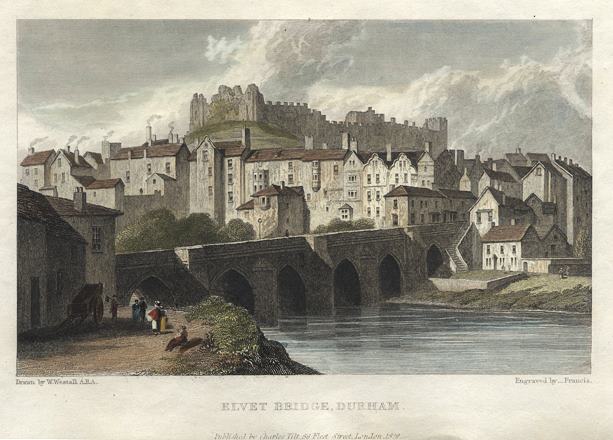 Durham, Elvet Bridge, 1830