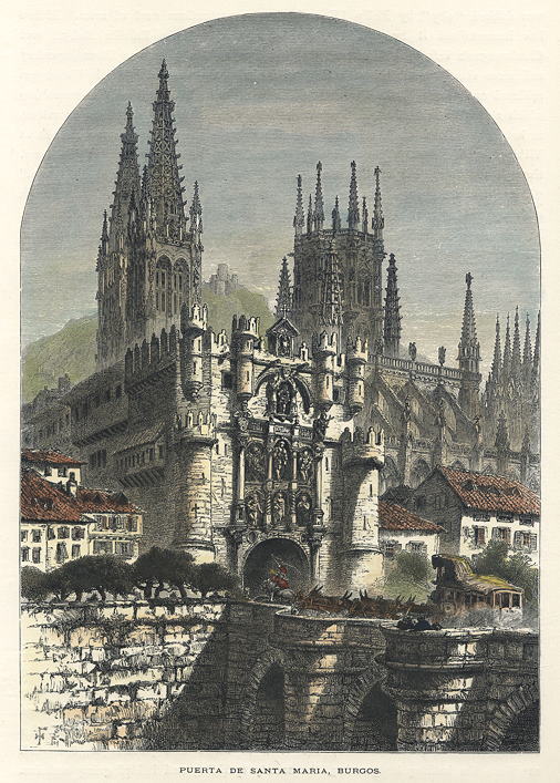 Spain, Burgos, Puerta de Santa Maria, 1875