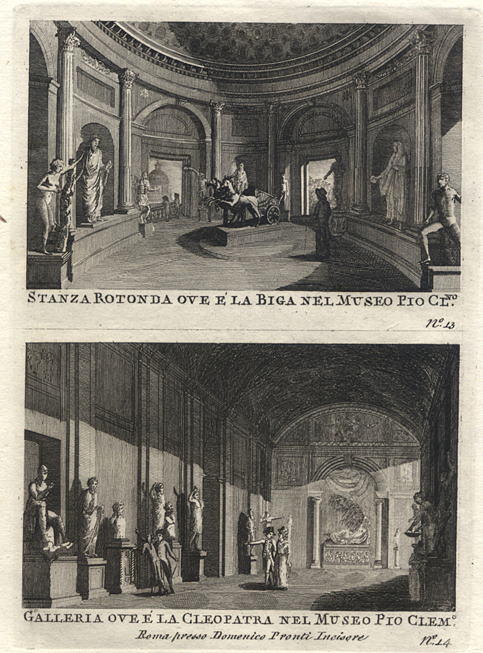 Italy, Rome, two interior views, 1790