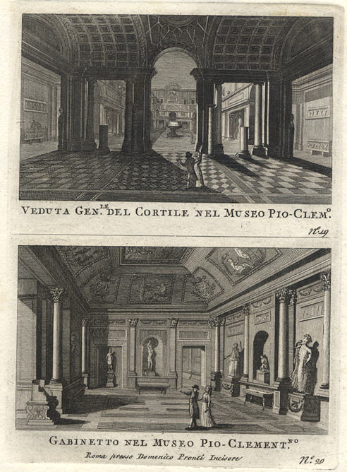 Italy, Rome, two interior views, 1790