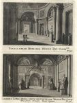 Italy, Rome, two interior views, 1790