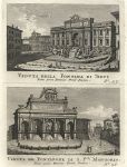 Italy, Rome, Fontana di Trevi & Fontanone di S.Po. Montorio (fountains), 1790