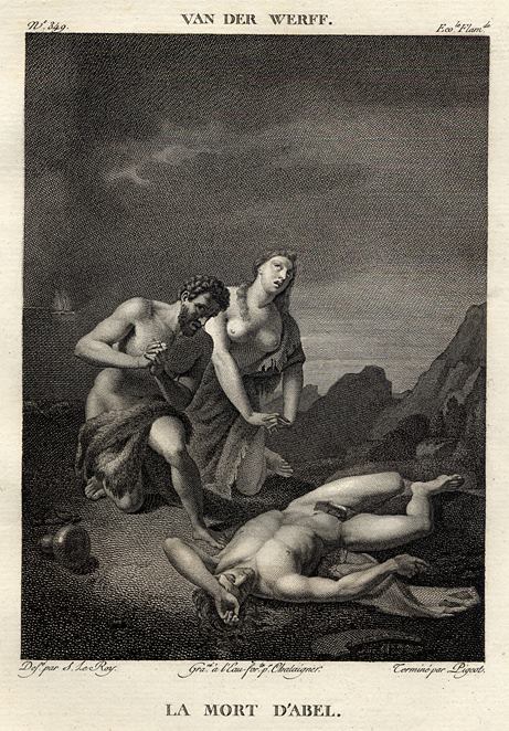 La Mort D'Abel, after Jan Der Werff, 1814