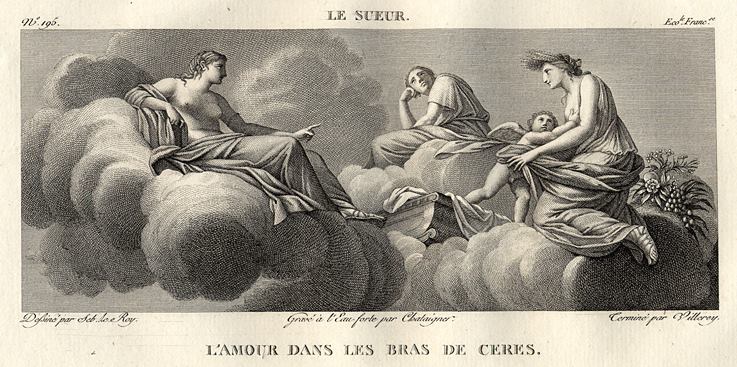 L'Amour dans les Bras de Ceres, after Eustache Le Sueur, 1814