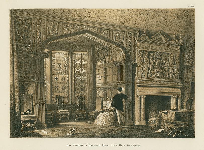 Cheshire, Lyme Hall, Bay Window in Drawing Room, 1849 / 1872