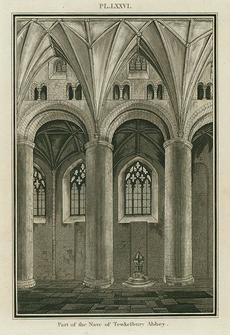 Gloucestershire, Tewkesbury Abbey Nave, 1803