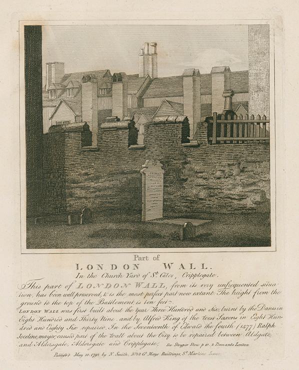 London, Cripplegate, part of London Wall, 1801