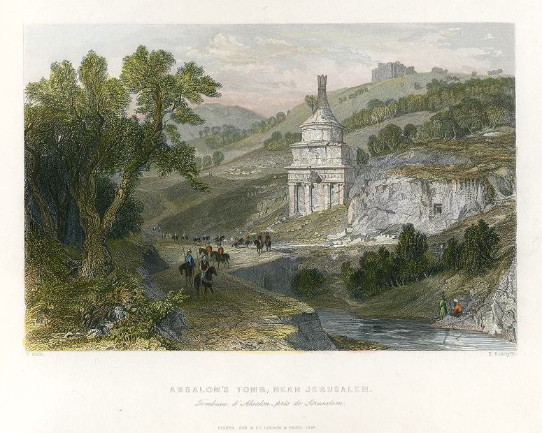 Holy Land, Absalom's Tomb, near Jerusalem, 1838