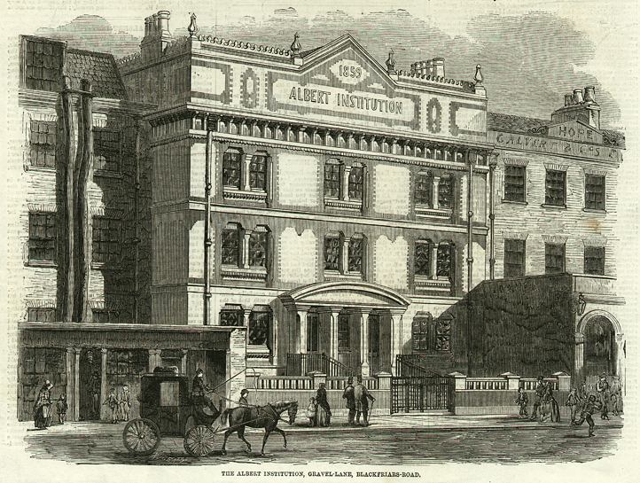 London, Albert Institution in Blackfriars Road, 1859