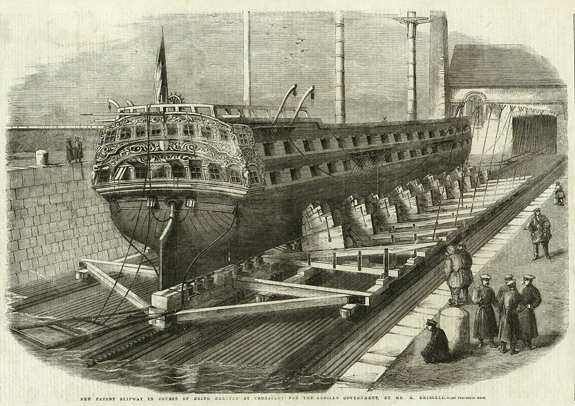 Russia, Slipway at Kronstadt, 1859