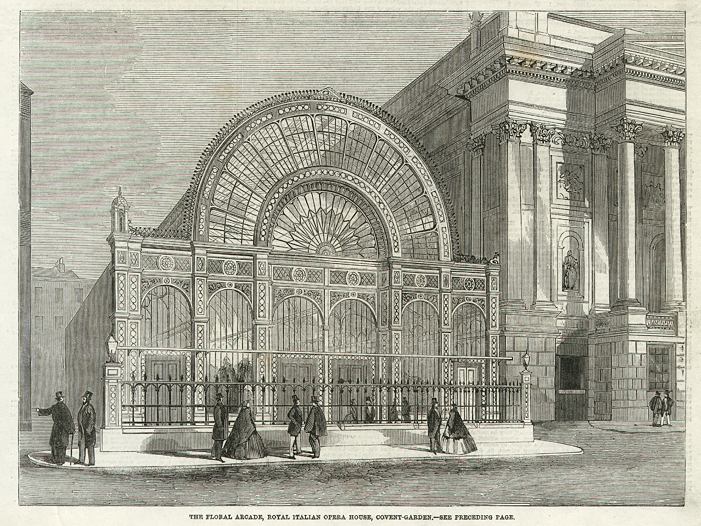 Covent Garden, Floral Arcade, Royal Italian Opera House, 1859