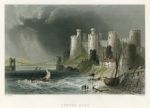 Wales, Conway Castle & Quay, 1842