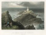 Swansea Bay, Mumbles Rocks and Lighthouse, 1842