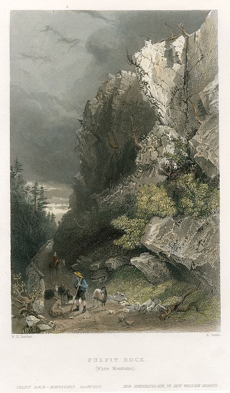 USA, White Mountains, Pulpit Rock, 1840
