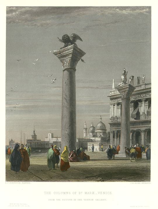 Italy, Columns of St. Mark in Venice, 1851