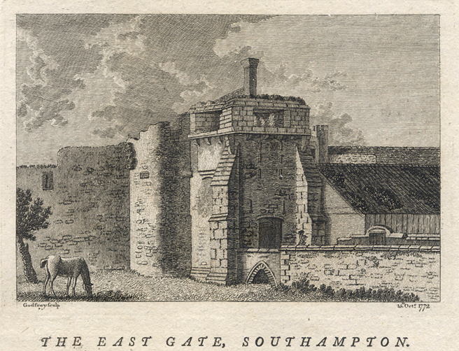 Hampshire, Southampton, the East Gate, 1786