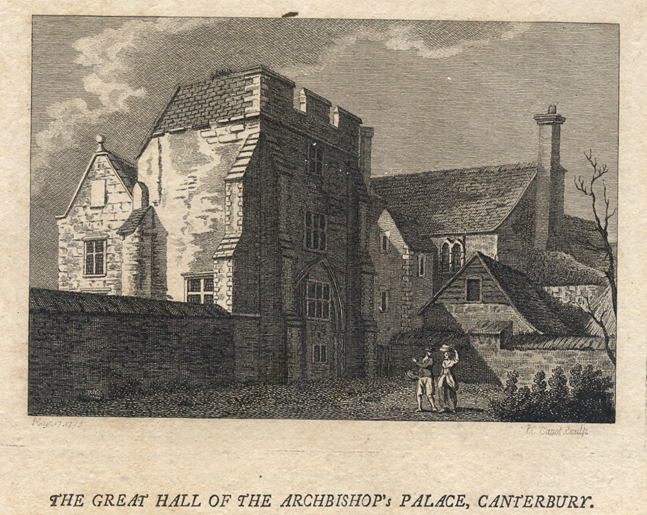 Kent, Canterbury, Great Hall of the Archbishop's Palace, 1786